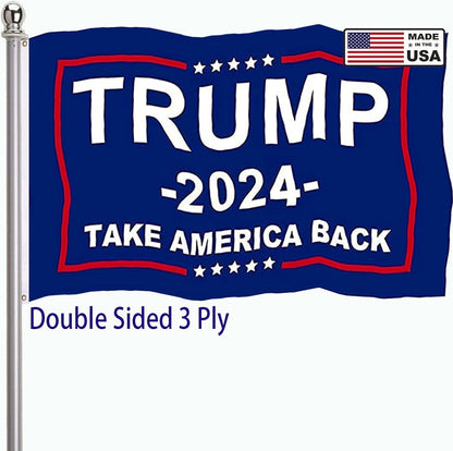 Trump 2024 “Take America Back” Flag – Double-Sided,  (3x5ft, 3-Ply)
