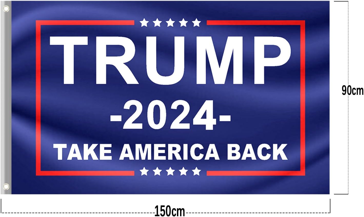 Trump 2024 “Take America Back” Flag – Double-Sided,  (3x5ft, 3-Ply)