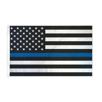 Thin Blue Line USA Flag 3x5ft Poly