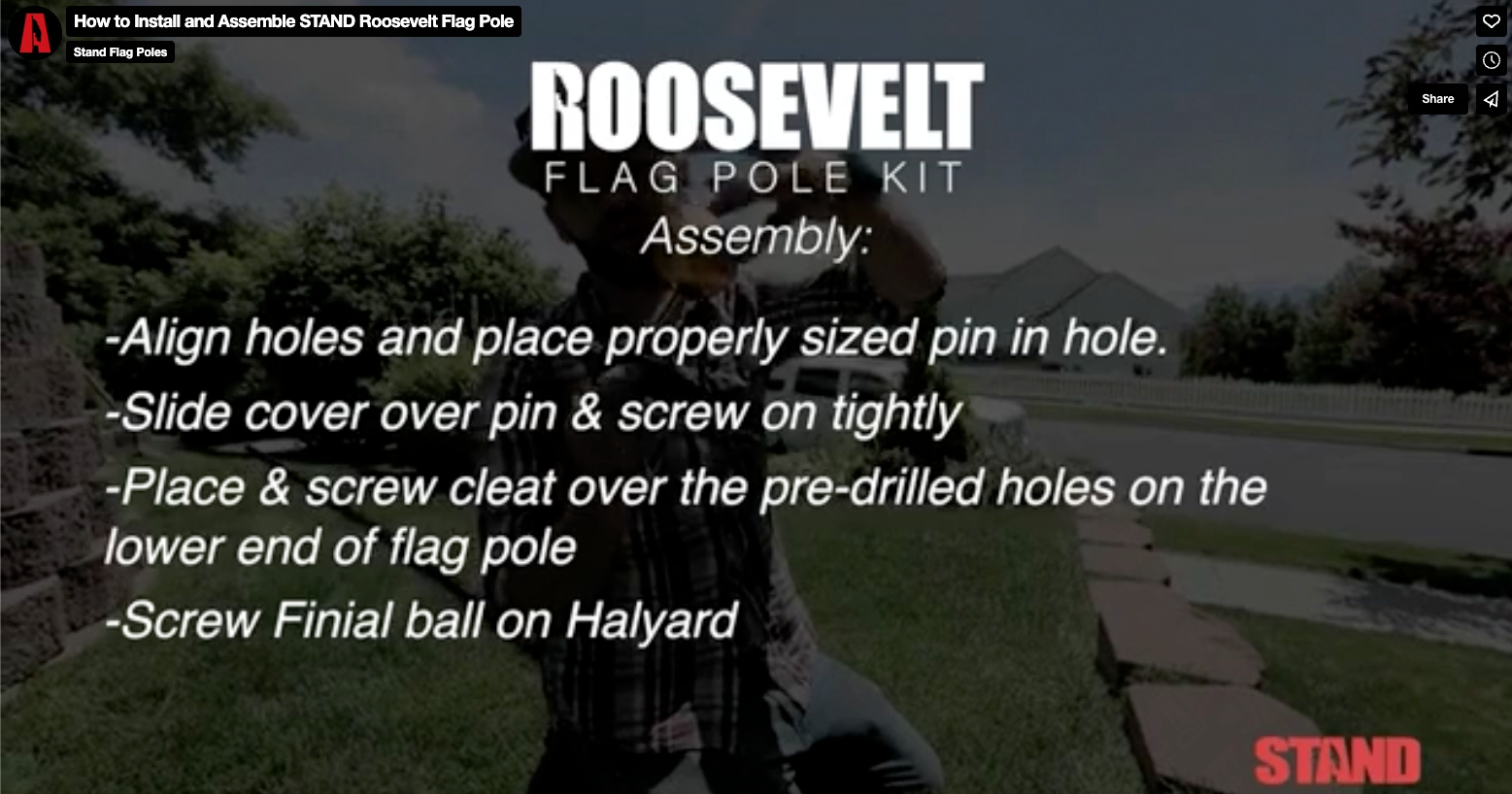 Load video: Installing Your Roosevelt Flagpole Is Easier Than You Think