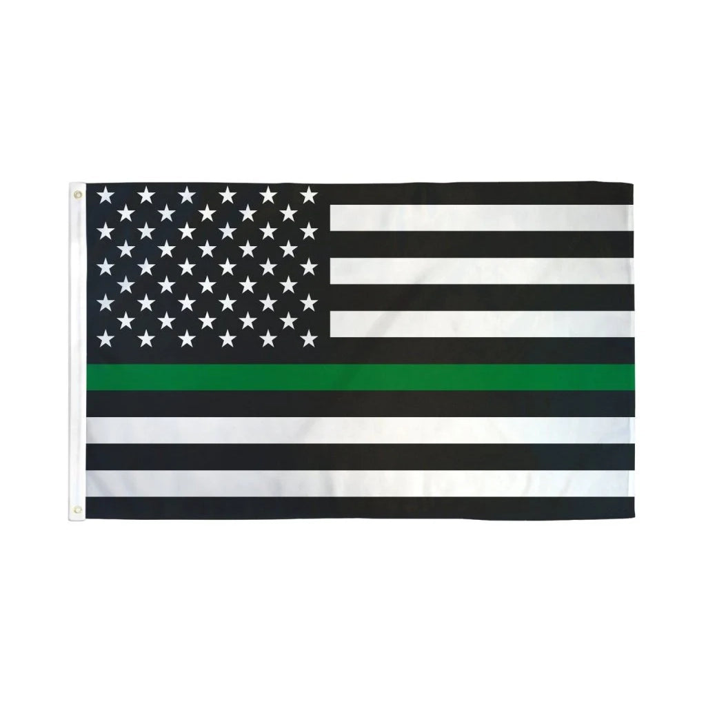 Thin Green Line USA Flag 3x5ft Poly