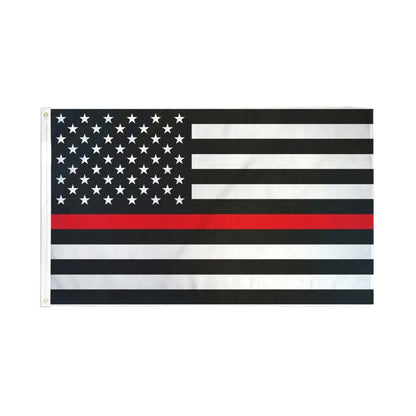 Thin Red Line USA Flag 3x5ft Poly